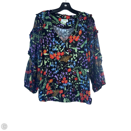 Top Long Sleeve By Maeve In Floral Print, Size: M