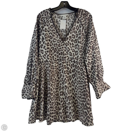 Dress Casual Short By H&m In Leopard Print, Size: S