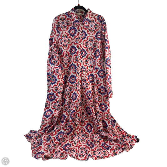Dress Casual Maxi By Boden In Blue & Red & White, Size: 2x