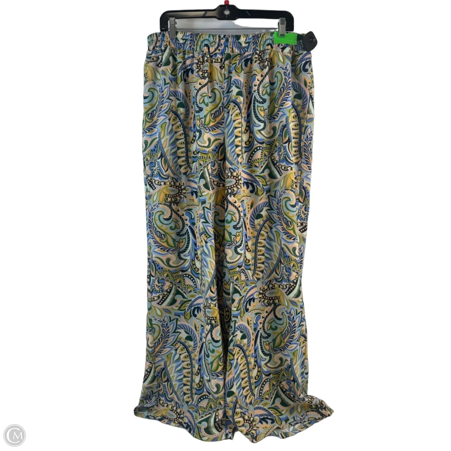 Pants Wide Leg By Intempo In Blue & Green, Size: 18