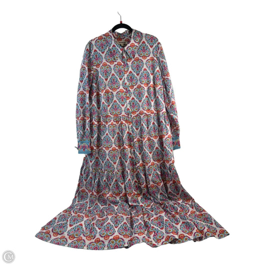 Dress Casual Maxi By Boden In Pink & White, Size: 2x