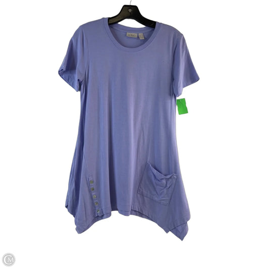 Top Short Sleeve By Logo In Purple, Size: Xs