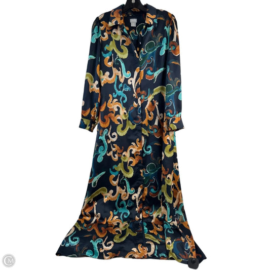 Dress Casual Maxi By Chicos In Blue & Orange, Size: Xs