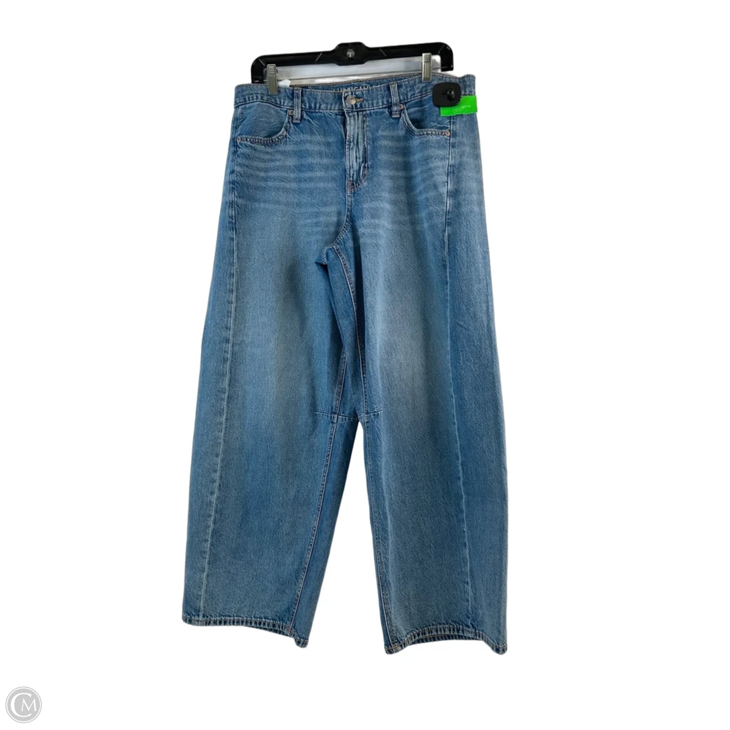 Jeans Wide Leg By American Eagle In Blue Denim, Size: 8