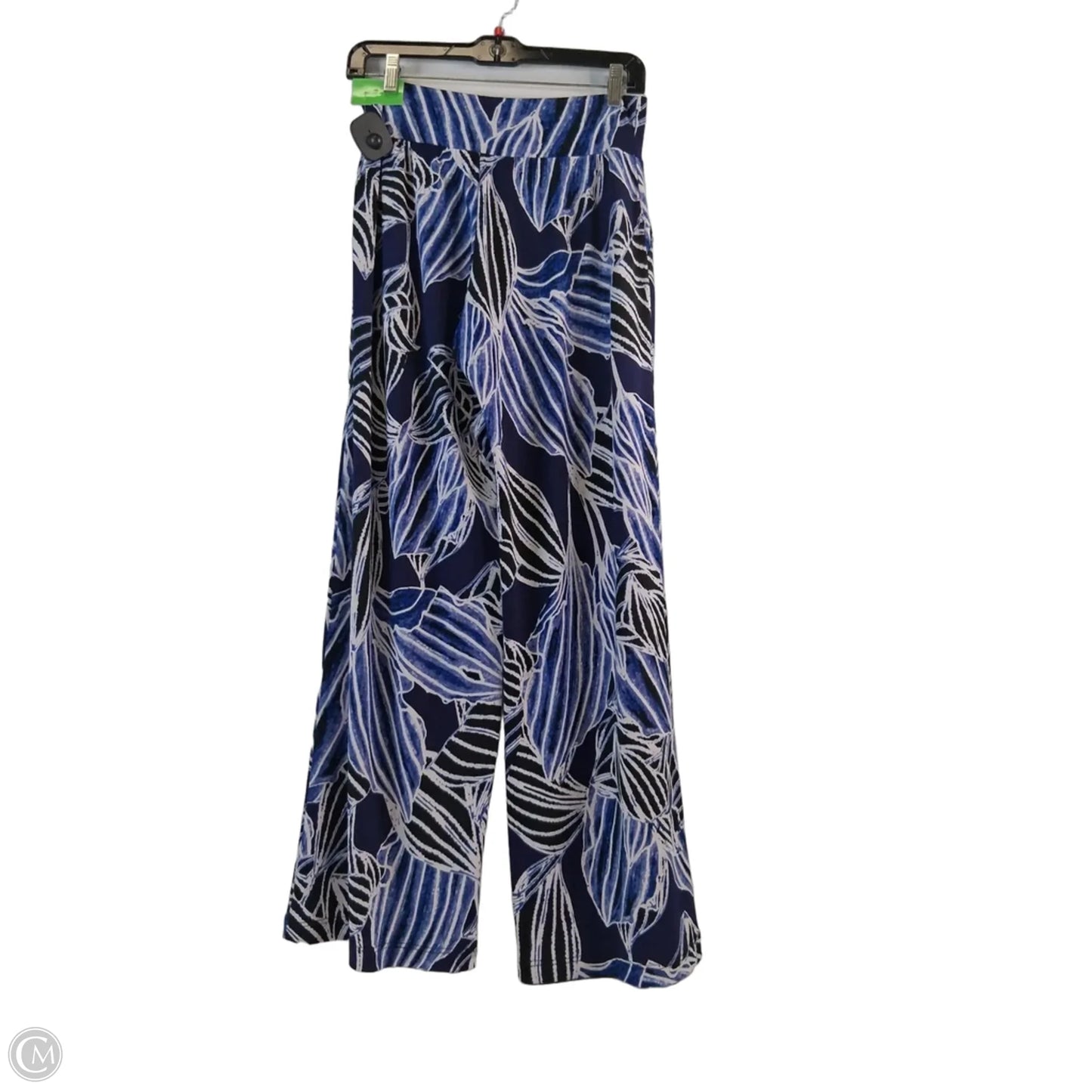 Pants Wide Leg By Clara Sun Woo In Blue & White, Size: 8