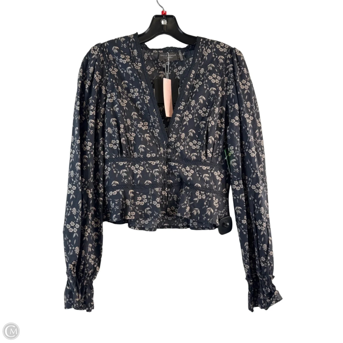 Top Long Sleeve By Dress Forum In Black & Tan, Size: S