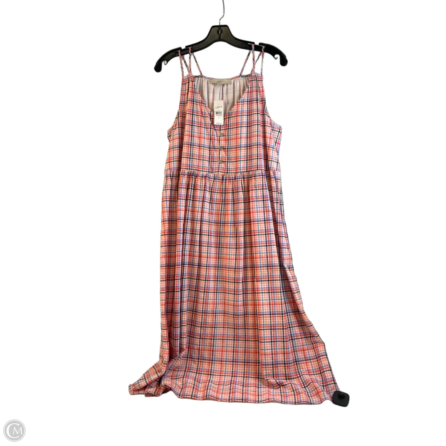 Dress Casual Midi By Loft In Pink, Size: M