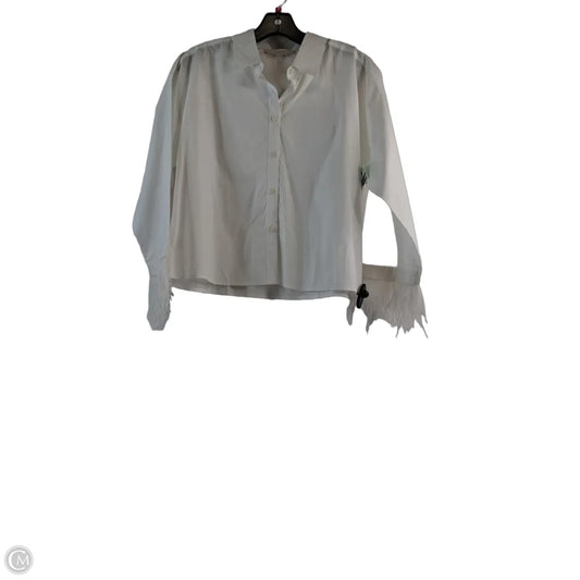 Top Long Sleeve By Loft In White, Size: S