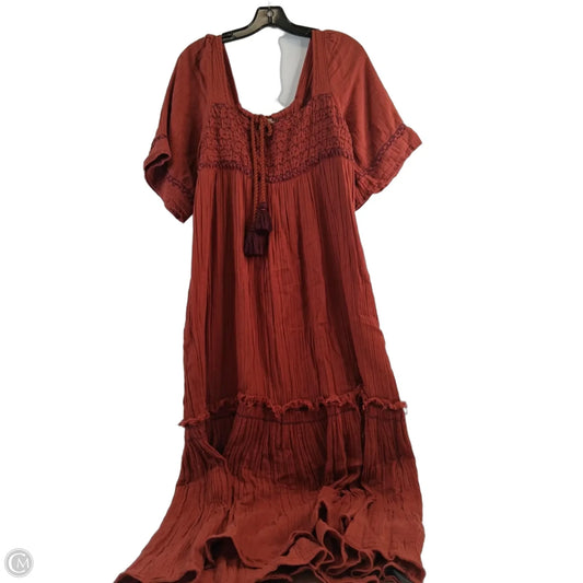 Dress Casual Maxi By Free People In Orange, Size: Sp