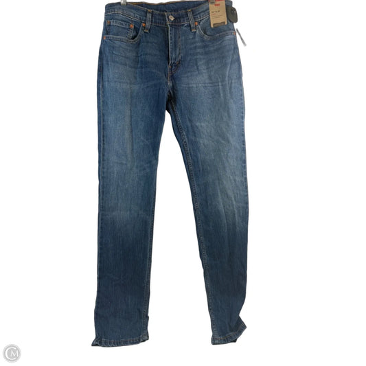 Jeans Straight By Levis In Blue Denim, Size: 12
