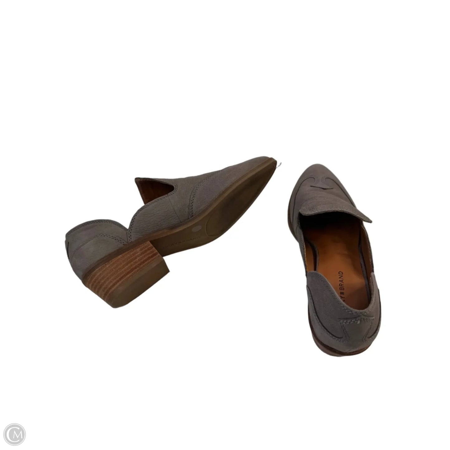 Shoes Heels Block By Lucky Brand In Grey, Size: 8.5