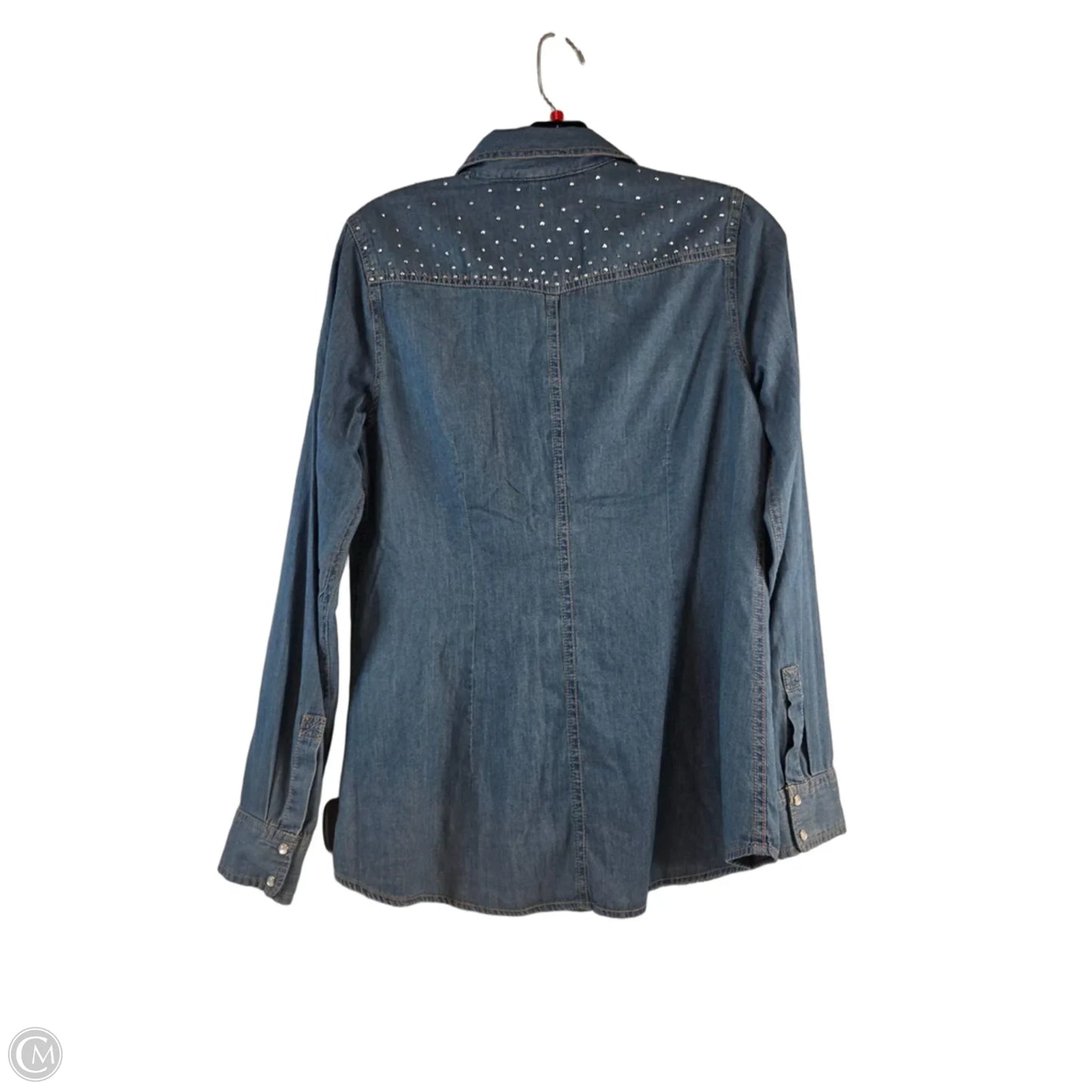 Top Long Sleeve By Clothes Mentor In Blue Denim, Size: S