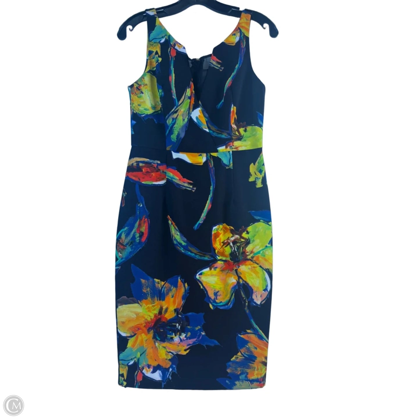 Dress Designer By Milly In Black & Yellow, Size: S
