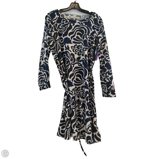 Dress Casual Midi By Loft In Blue & White, Size: M