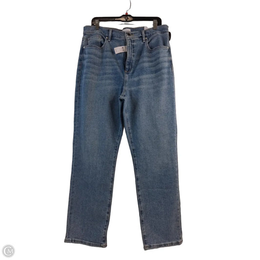Jeans Straight By Loft In Blue Denim, Size: 14