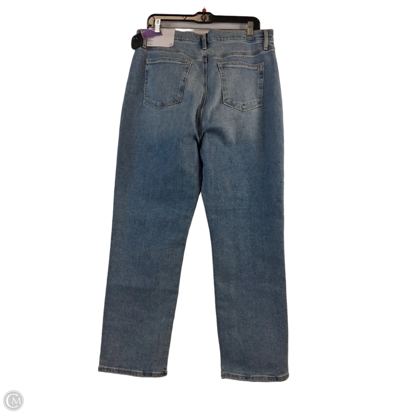 Jeans Straight By Loft In Blue Denim, Size: 14