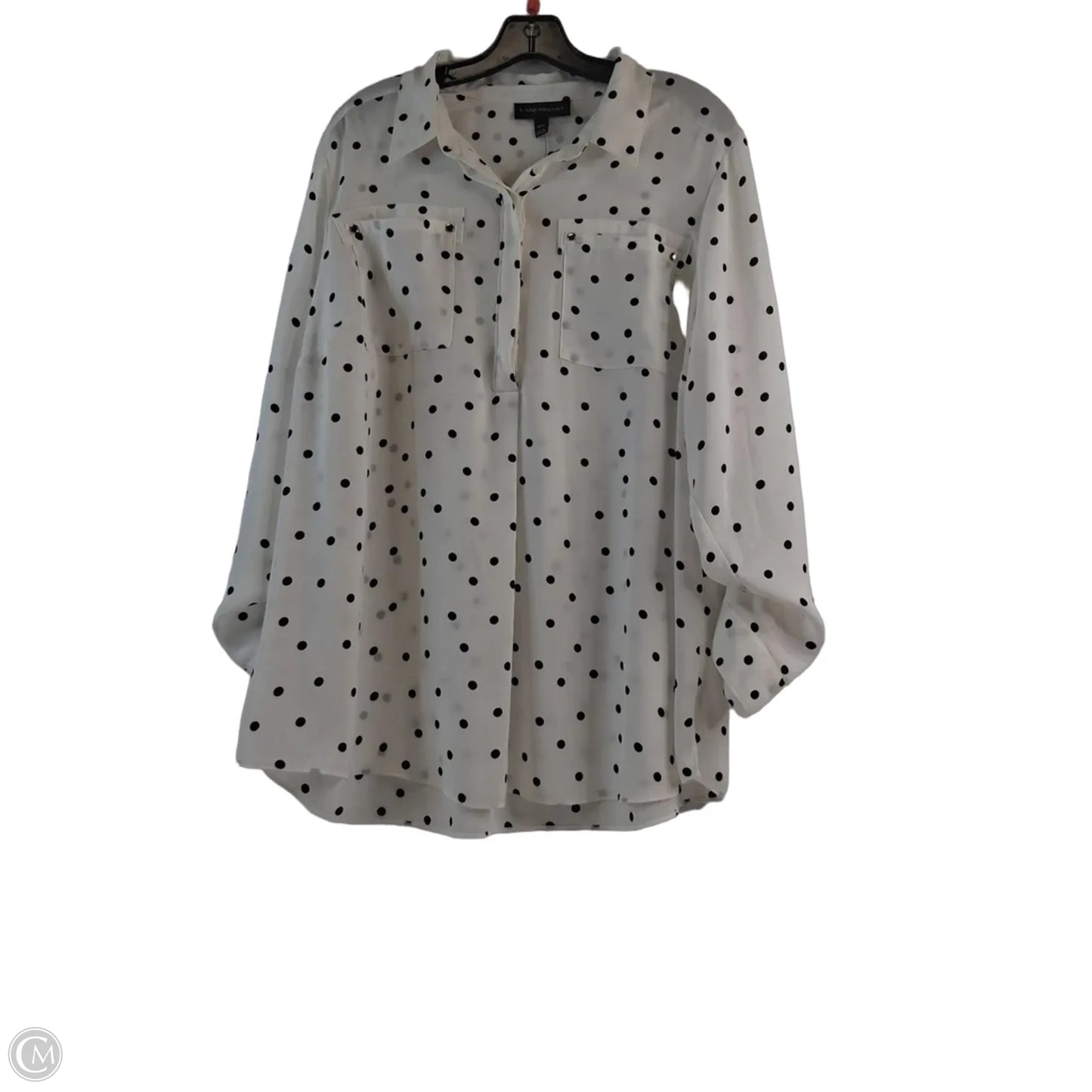 Top 3/4 Sleeve By Lane Bryant In Black & White, Size: Xl