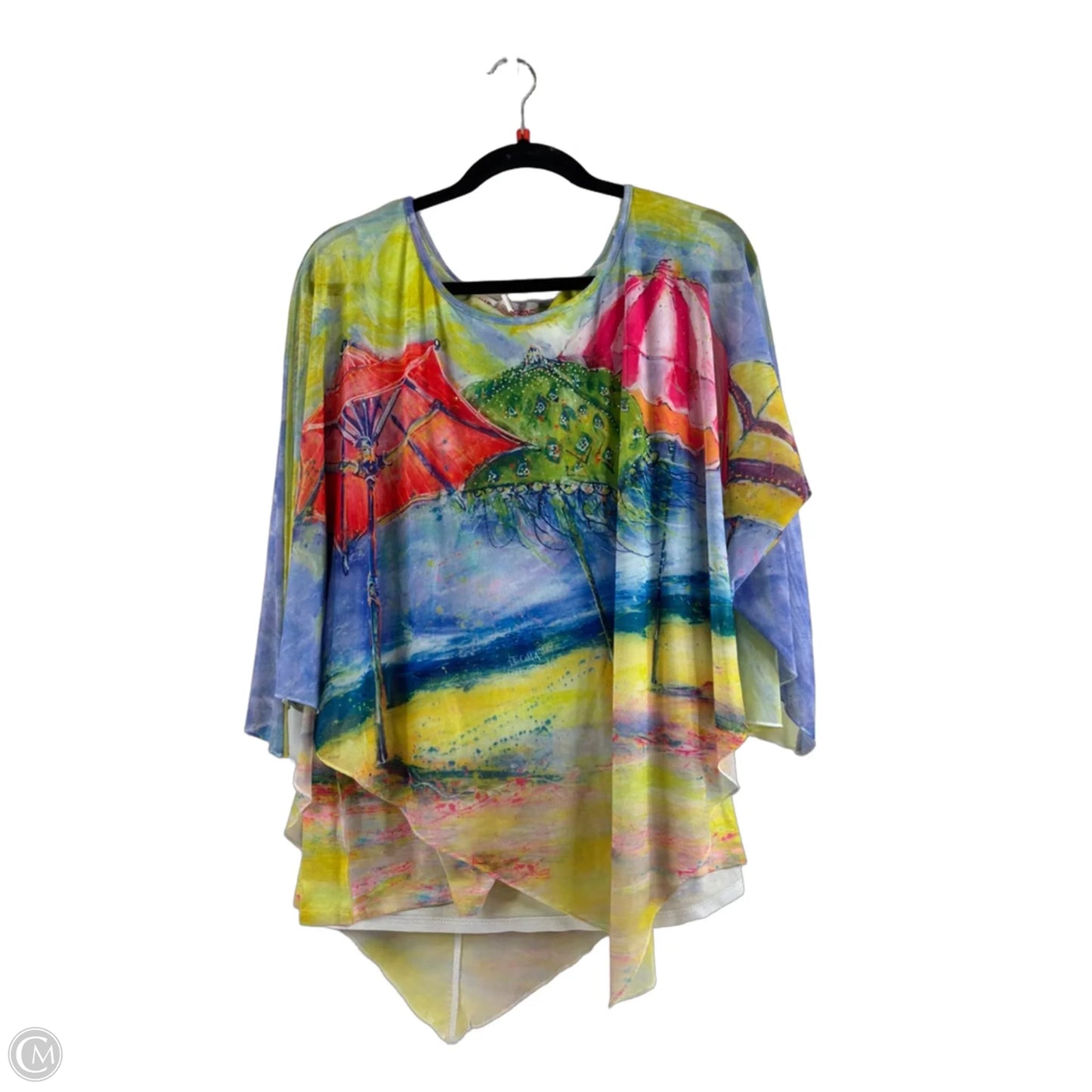 Swimwear Cover-up By Leoma Lovegrove In Blue & Pink, Size: Xl