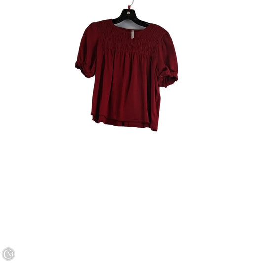 Top Short Sleeve By American Eagle In Red, Size: S