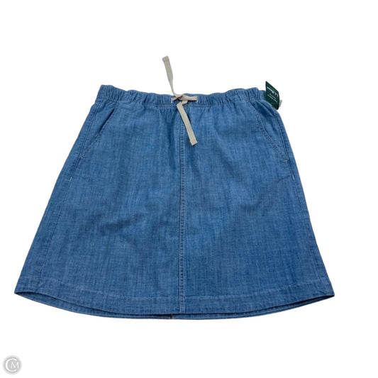 Skirt Midi By L.l. Bean In Blue Denim, Size: 12