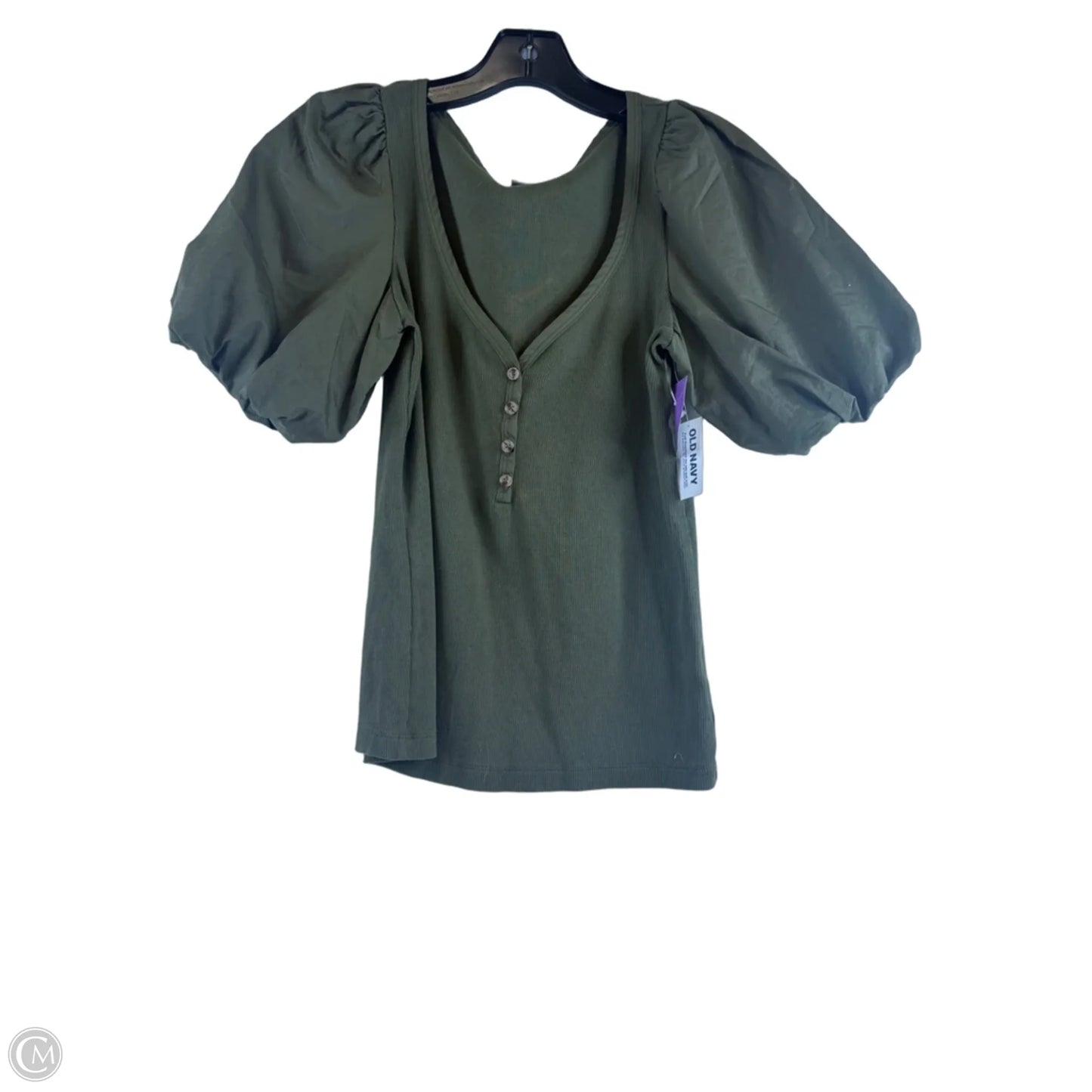 Top Short Sleeve By Old Navy In Green, Size: M