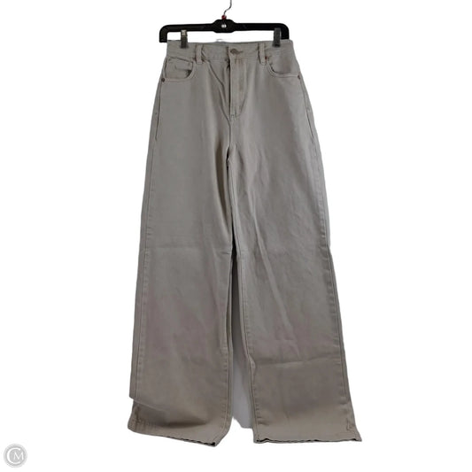 Jeans Wide Leg By Clothes Mentor In Cream, Size: 4