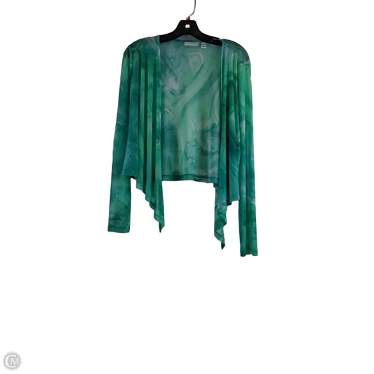 Cardigan By Susan Graver In Blue & Green, Size: M