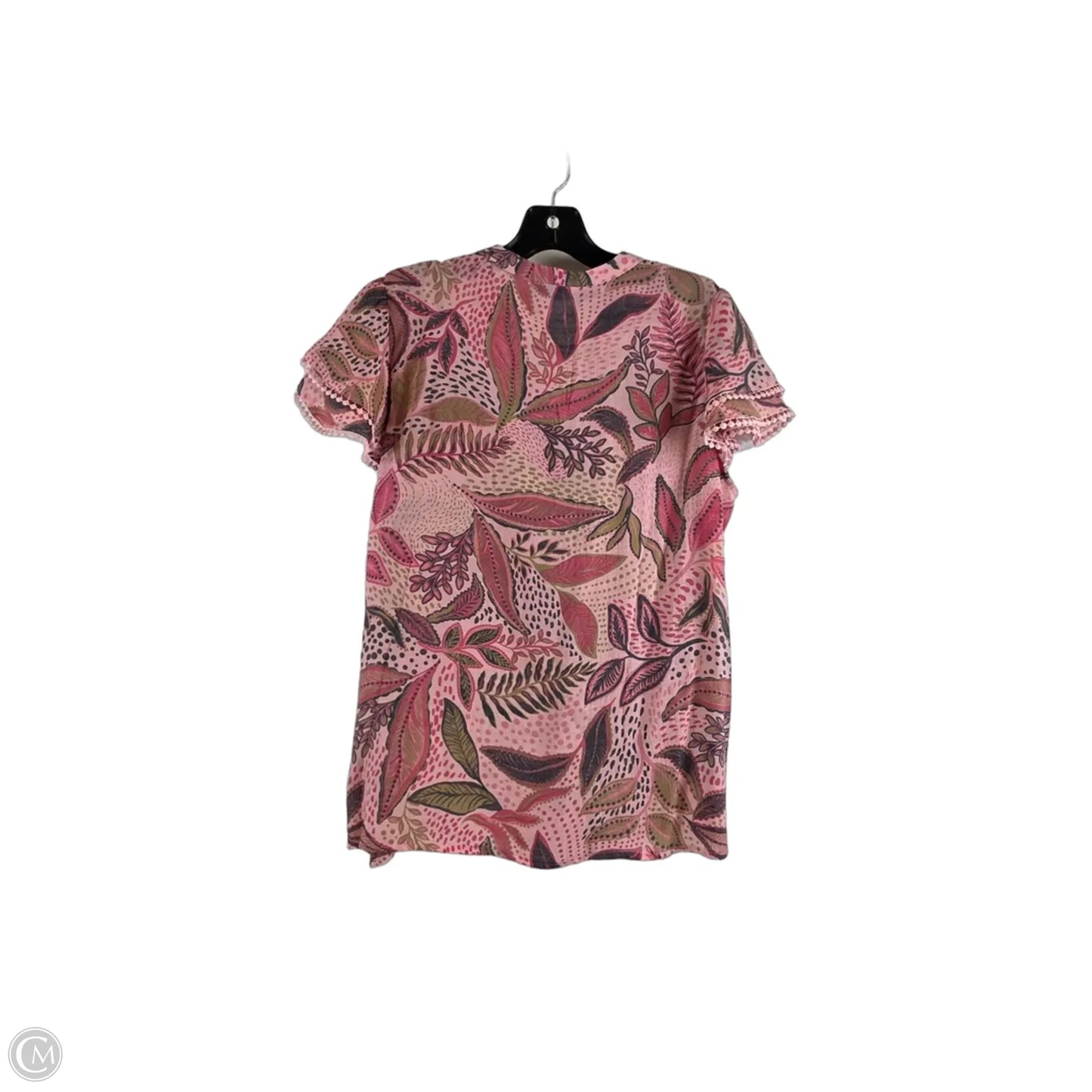 Top Short Sleeve By Nanette By Nanette Lepore In Green & Pink, Size: M