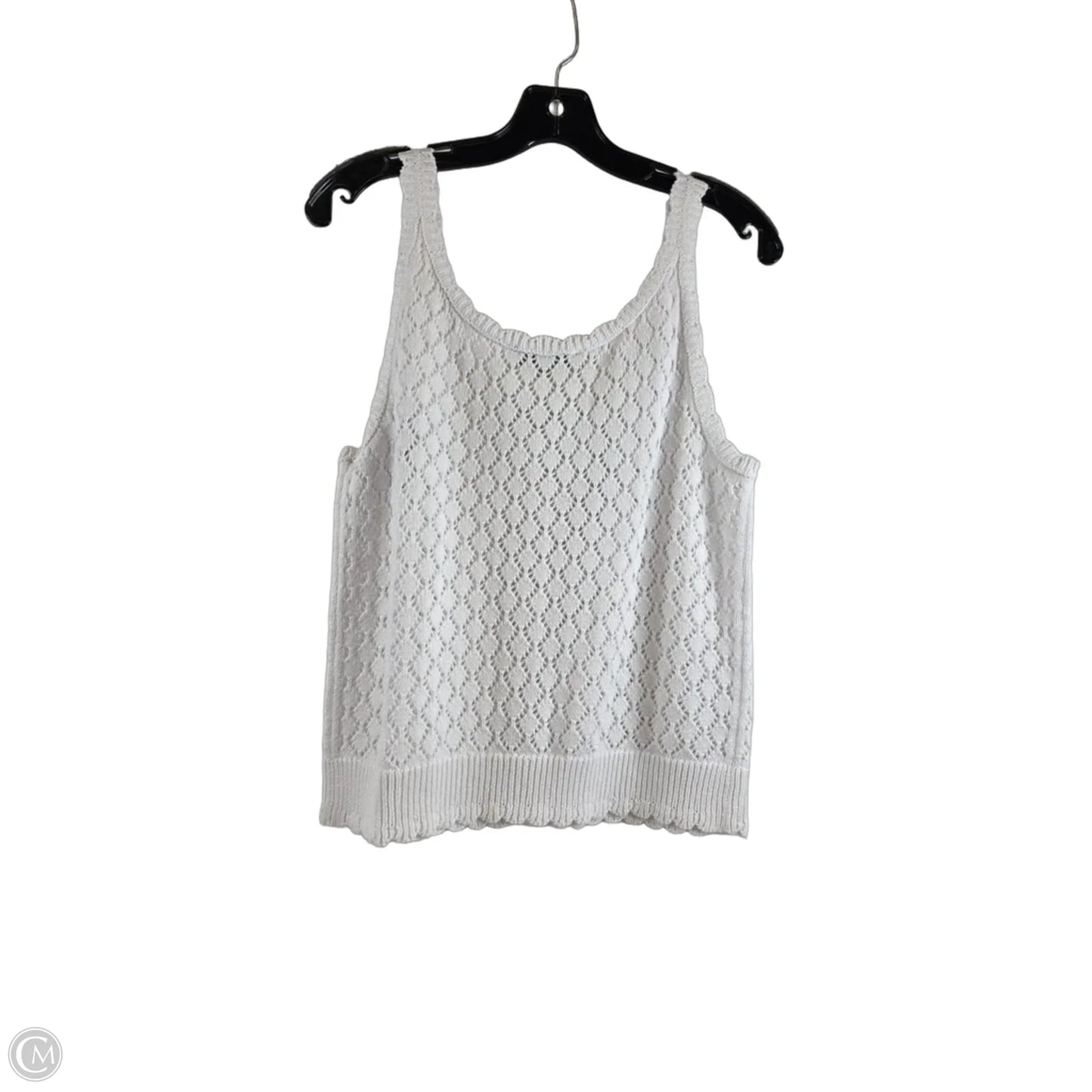 Top Sleeveless By Loft In White, Size: M