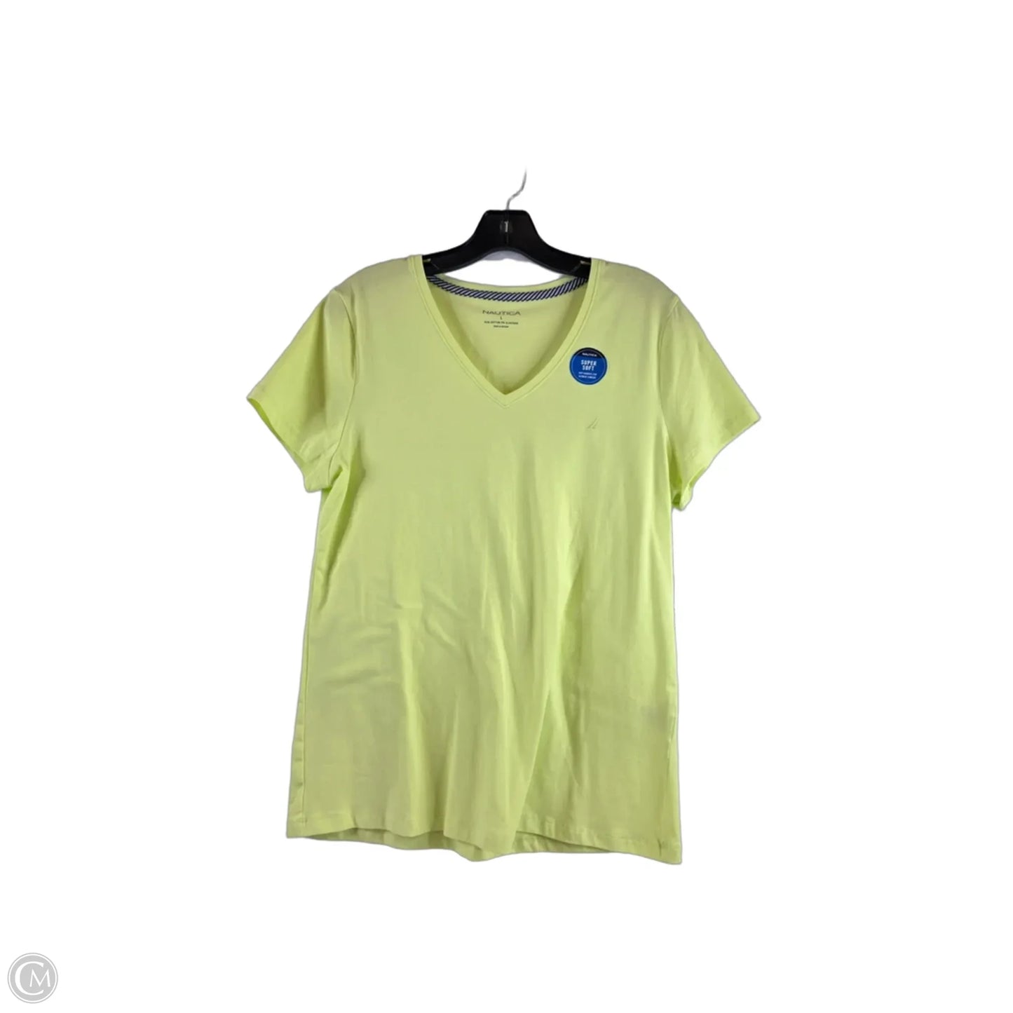 Top Short Sleeve Basic By Nautica In Yellow, Size: L
