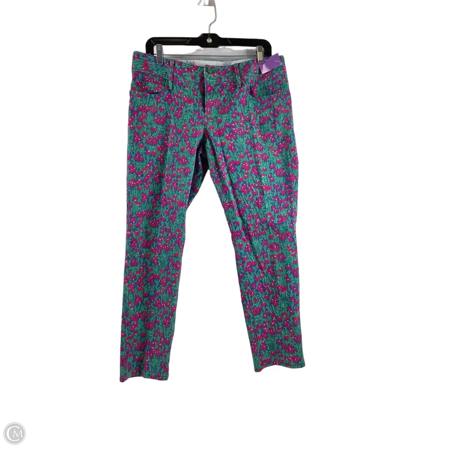 Jeans Designer By Lilly Pulitzer In Green & Pink, Size: 10