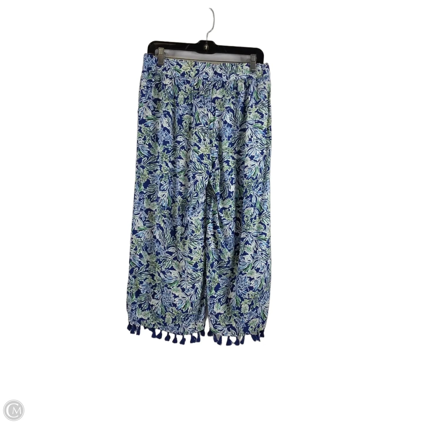 Pants Cropped By Stella Parker In Blue & Green, Size: 8