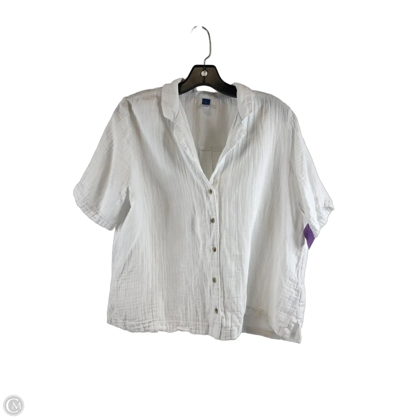 Top Short Sleeve By Old Navy In White, Size: S