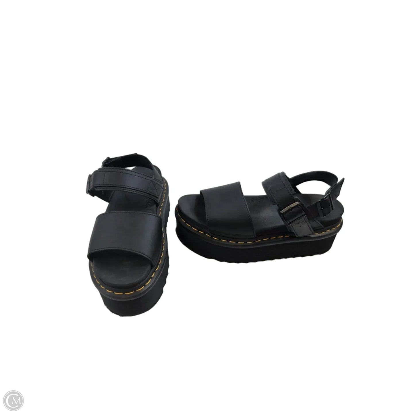 Sandals Heels Platform By Dr Martens In Black, Size: 9