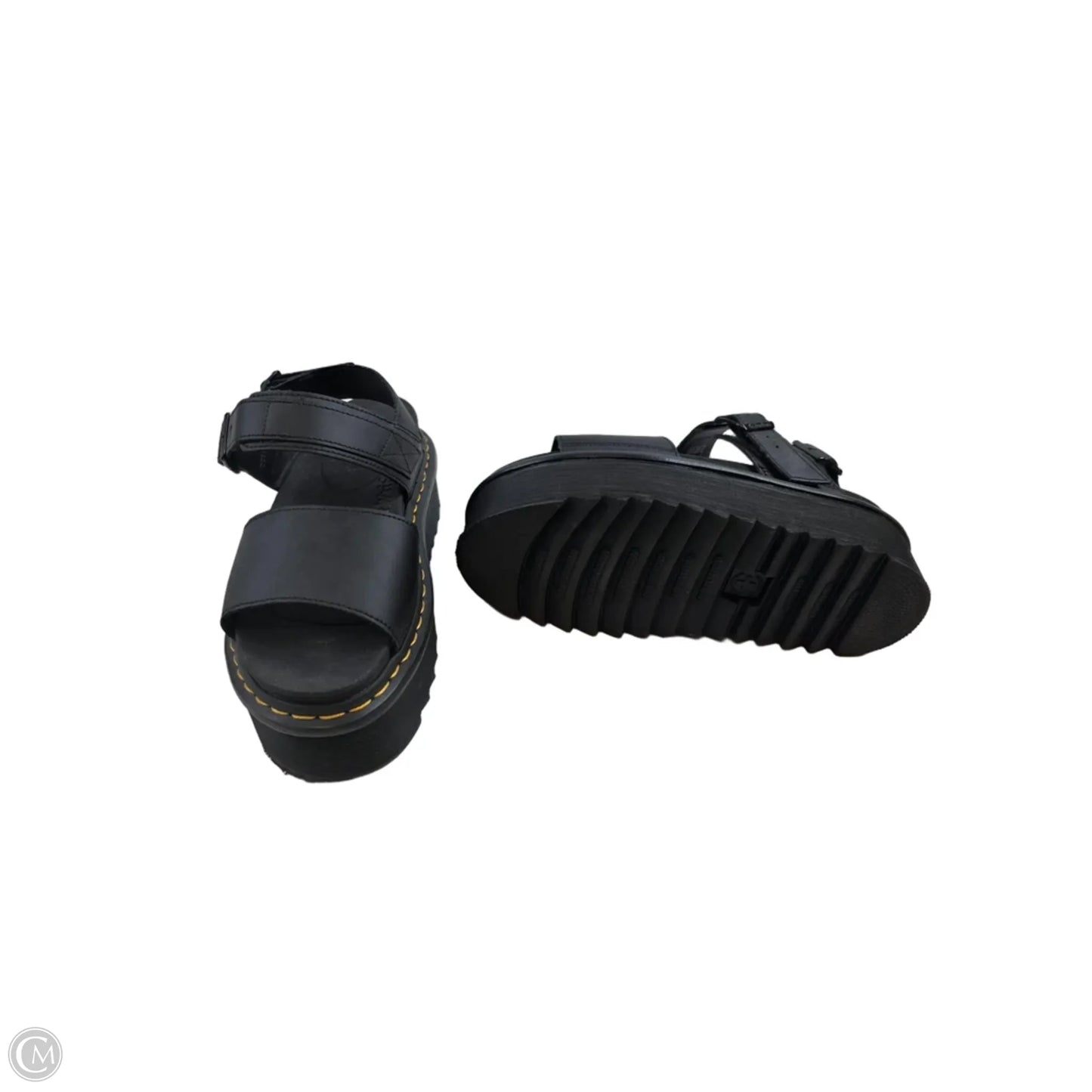 Sandals Heels Platform By Dr Martens In Black, Size: 9