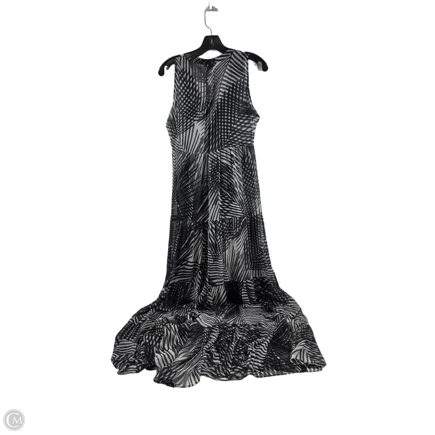 Dress Casual Maxi By Calvin Klein In Black & Grey, Size: S