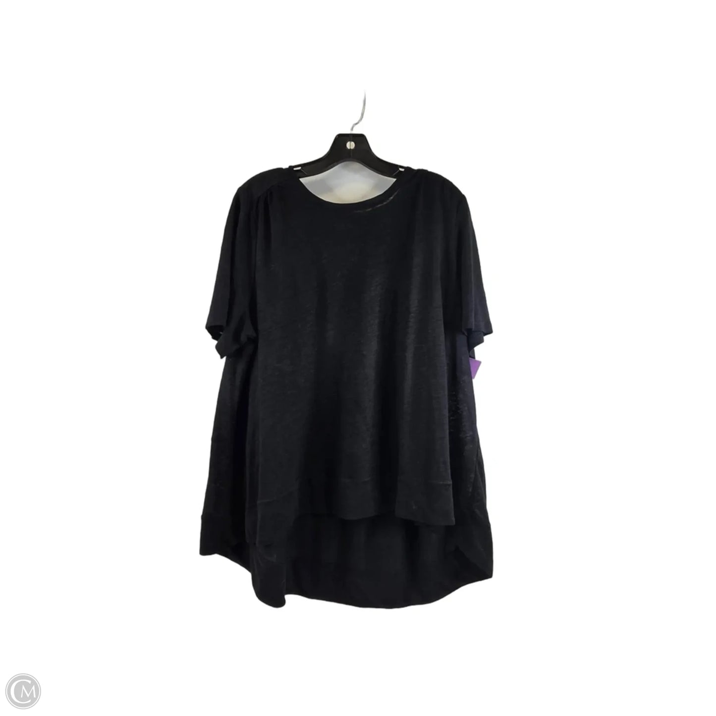 Top Short Sleeve By Chicos In Black, Size: L