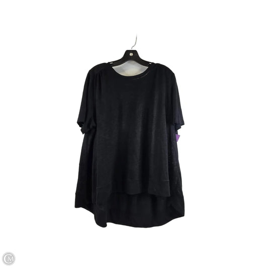 Top Short Sleeve By Chicos In Black, Size: L