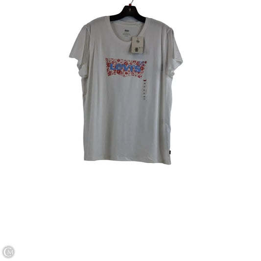 Top Short Sleeve By Levis In Blue & Red & White, Size: Xl