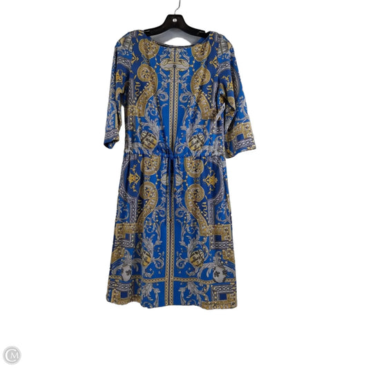 Dress Casual Midi By Clothes Mentor In Blue & Yellow, Size: M