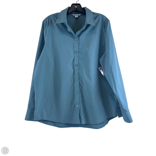 Top Long Sleeve By Athleta In Green, Size: L