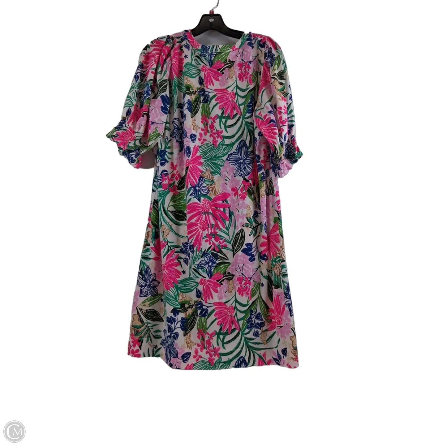Dress Designer By Lilly Pulitzer In Pink & White, Size: L