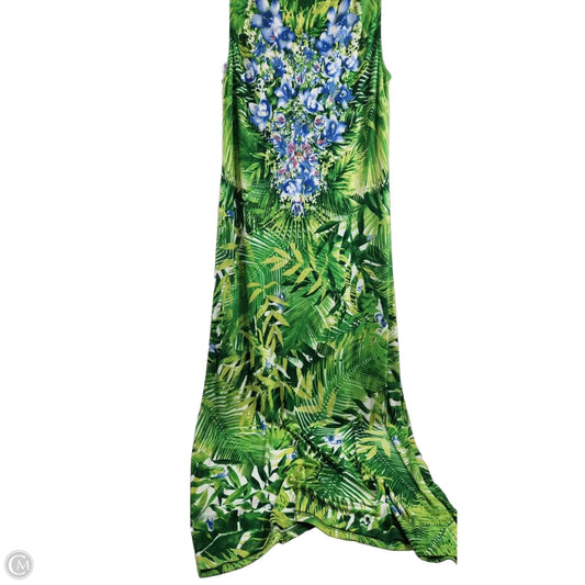 Dress Casual Maxi By Linea By Louis Dellolio In Blue & Green, Size: S