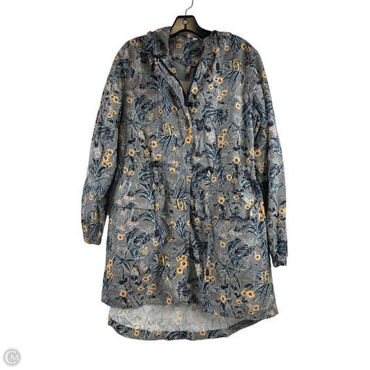 Jacket Windbreaker By Vera Bradley In Blue & Grey, Size: S