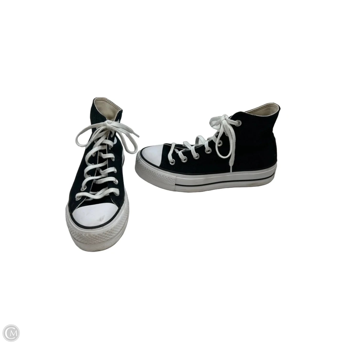Shoes Sneakers Platform By Converse In Black & White, Size: 7