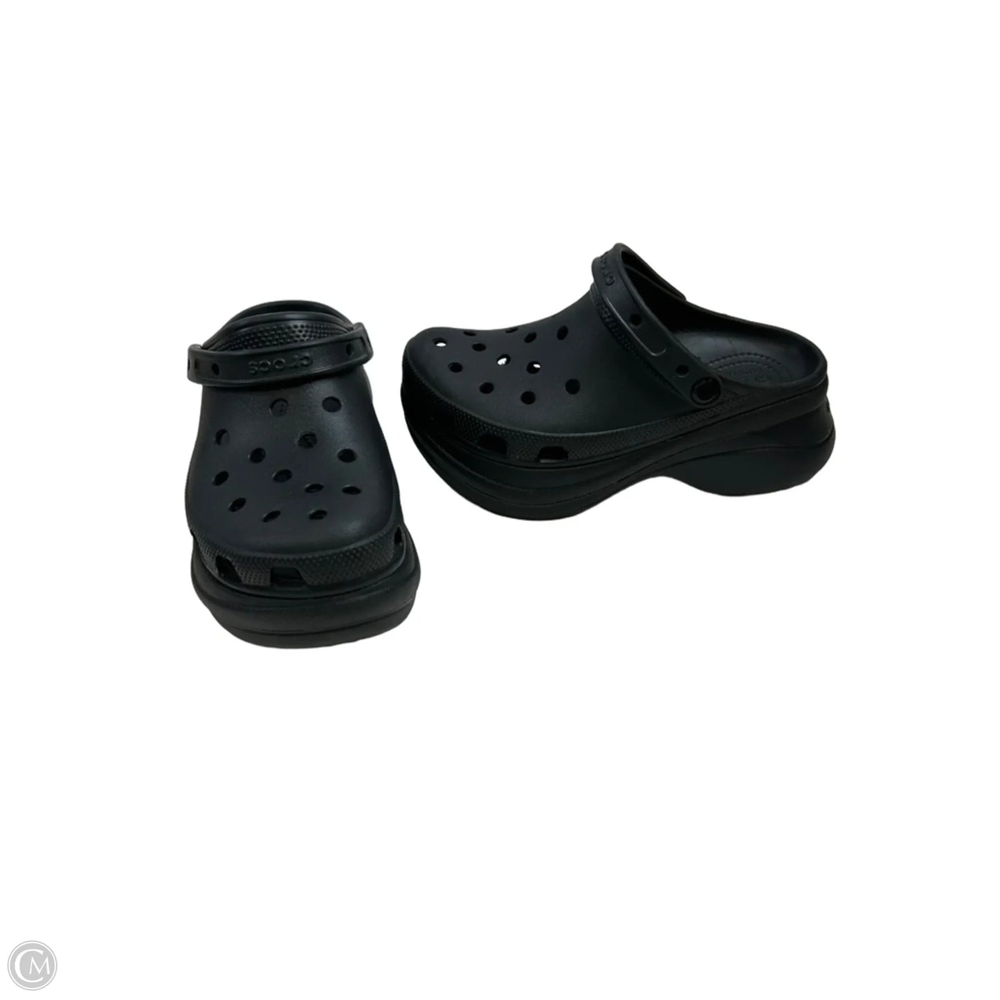 Shoes Heels Platform By Crocs In Black, Size: 8