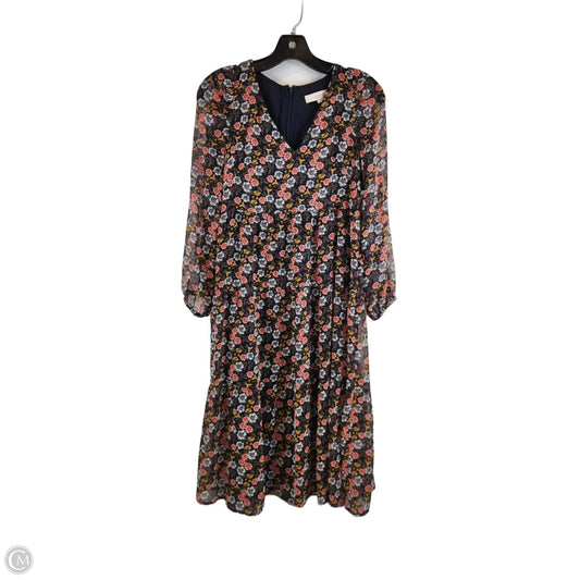 Dress Casual Midi By Loft In Floral Print, Size: Xsp