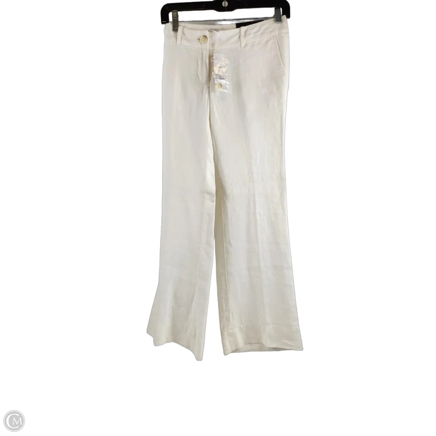 Pants Linen By Loft In Cream, Size: 2p