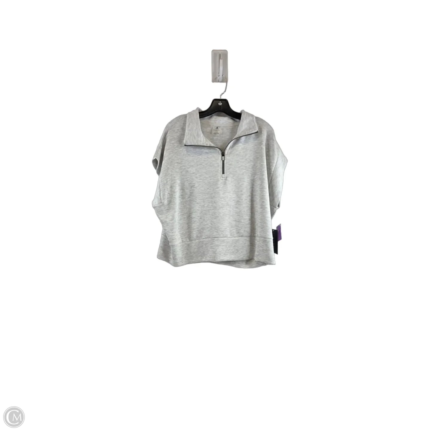 Athletic Top Short Sleeve By Danskin Now In Grey, Size: L