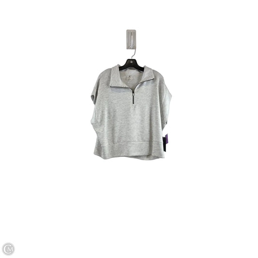 Athletic Top Short Sleeve By Danskin Now In Grey, Size: L
